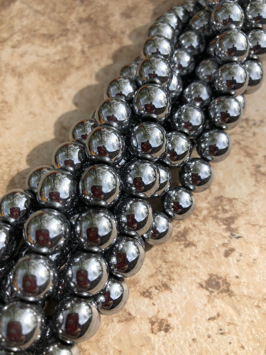 Buy 10mm Matte Hematite faceted round beads 15.5 inch 43 pieces Online