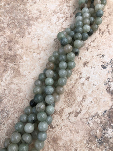 10mm Smooth Jade Beads (Light Olive)