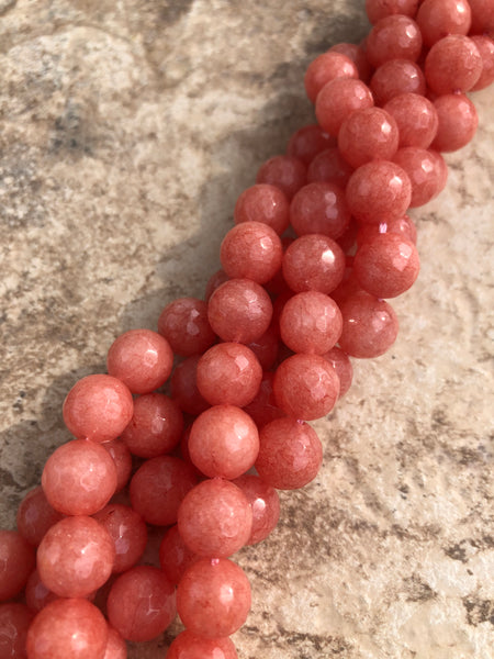 10mm Faceted Jade (Pink Grapefruit) – Pretty Rock Nation