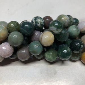 10mm Faceted Indian Agate Beads