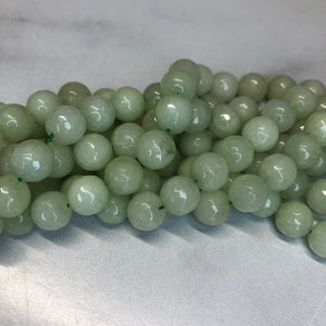 10mm Faceted Jade (Mint)