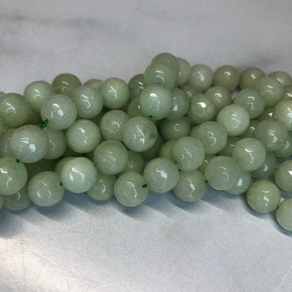 10mm Faceted Jade (Mint)