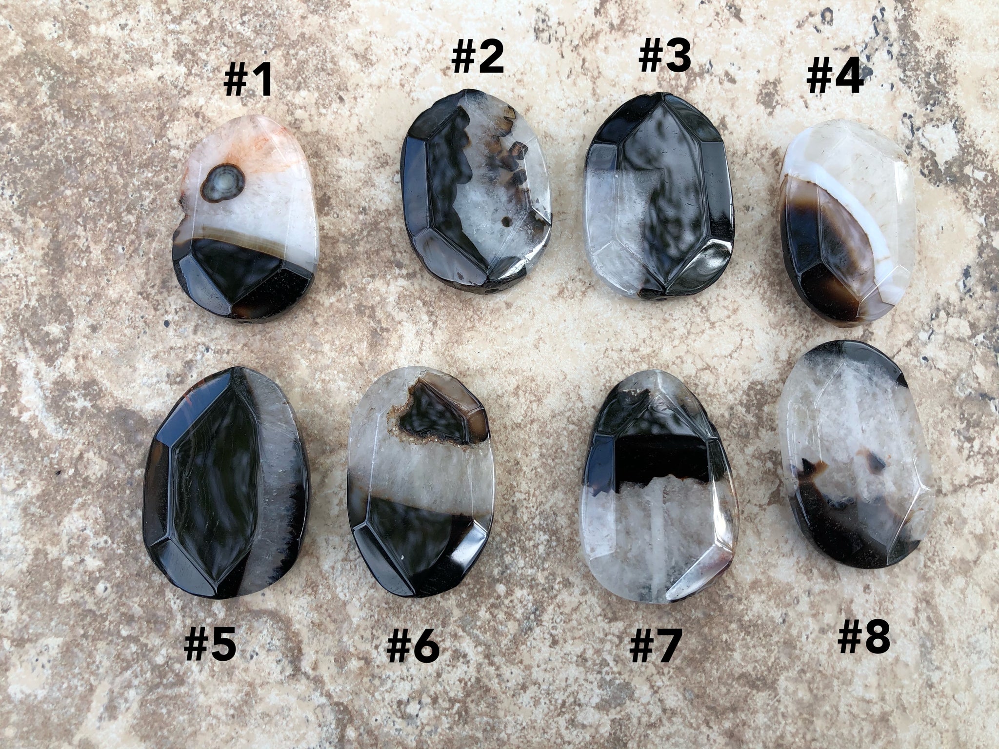 Black and White Agate Focal Pieces